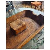 Antique Rustic Wooden Dough Bowl