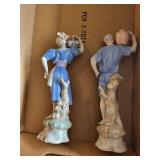 Vintage Porcelain Figurines Set & Clown Costume Sewing Pattern