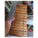 Vintage Toy Lot: Xylophone, Fisher-Price Train, Wooden Toys