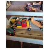 Vintage Toy Lot: Xylophone, Fisher-Price Train, Wooden Toys