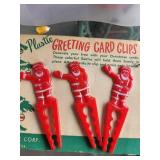 Vintage Holiday Decorations Lot - Ornaments & Card Clips