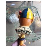 Vintage Jester Puppet Head with Wooden Handle