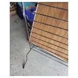 Vintage Metal Storage Rack with Wire Design
