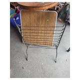 Vintage Metal Storage Rack with Wire Design