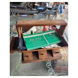 Vintage Wooden Sewing Caddy with Drawers