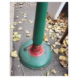 Vintage Red and Green Floor Lamp with Pull Chain