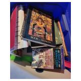 Mixed Lot: Books, Yarn, Baskets & Display Case