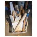 Assorted Rolls of Wrapping Paper and Materials