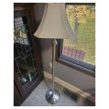Elegant Metal Base Floor Lamp with White Shade