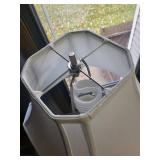 Elegant Metal Base Floor Lamp with White Shade