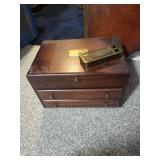 Vintage Wooden Cutlery Chest with Sterling Silverware