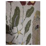 Handmade Rug with Lion and Nature Motifs - 36x35 Inches