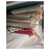 Crafting and Sewing Supplies with Books and Fabrics