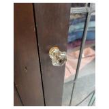 Antique Arts & Crafts Cabinet with Stained Glass Doors - 78"x54"x15"