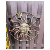 Vintage Metal Sun Wall Art Sculpture
