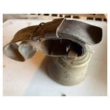 Vintage Cow Bell with Leather Strap and Engraved Designs