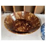 Vintage Blue & White Spatterware Pitcher and Bowls Set