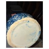 Vintage Blue & White Spatterware Pitcher and Bowls Set