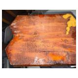 Vintage Wooden Letter Holder with Carved Handle