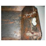 Antique Rustic Wooden Tray with Heart-Shaped Handles
