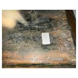 Antique Rustic Wooden Tray with Heart-Shaped Handles