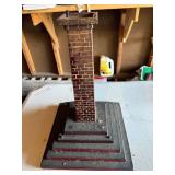 Vintage Cast Iron Brick-Style Decorative Column Base Stand