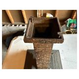 Vintage Cast Iron Brick-Style Decorative Column Base Stand