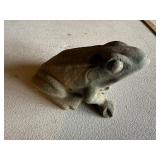 Vintage Cast Iron Frog Statue Garden Decor