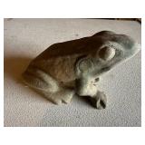 Vintage Cast Iron Frog Statue Garden Decor