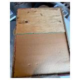 Antique Framed Print of Girl in Garden Block Art Signed