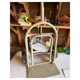 Vintage Foldable Metal Hand Truck Dolly with Wheels