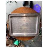 Vintage Silver Engraved Serving Tray 1966 Award