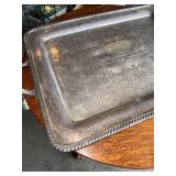 Vintage Silver Engraved Serving Tray 1966 Award