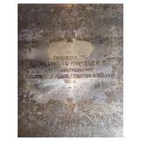 Vintage Silver Engraved Serving Tray 1966 Award