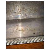 Vintage Silver Engraved Serving Tray 1966 Award