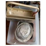 Vintage Watkins Products Metal Carrier & Metal Baking Molds