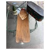 Holiday Decor Set: Christmas Candle, Santa Board, Halloween Box