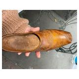 Vintage 1912 Carved Wooden Clogs with Intricate Design