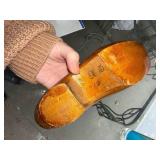 Vintage 1912 Carved Wooden Clogs with Intricate Design
