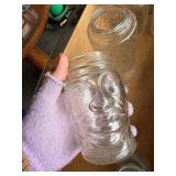 Vintage Hazel Atlas Dutch Boy Glass Shakers, Bo Bo the Clown Bottles, and Bottle Collection with Unique Designs