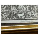 Framed Animal Artwork by Grenda Menley 2009