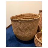 Lot of 3 Vintage Woven Baskets - Rustic Collectibles