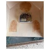 Vintage Glitter Church with Nativity Figures and Lights