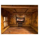 Antique Handcrafted Wooden Wall Dollhouse with Rustic Charm