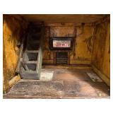 Antique Handcrafted Wooden Wall Dollhouse with Rustic Charm