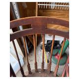 Pair Of Antique English Arts & Crafts Stick Back Windsor Chairs