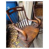 Pair Of Antique English Arts & Crafts Stick Back Windsor Chairs