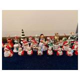 Vintage Ceramic Christmas Figurine Collection - 30 Pieces