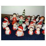 Vintage Ceramic Christmas Figurine Collection - 30 Pieces