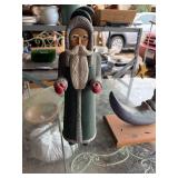 Handcrafted Wooden Santa and Moon Figurines - Holiday Decor